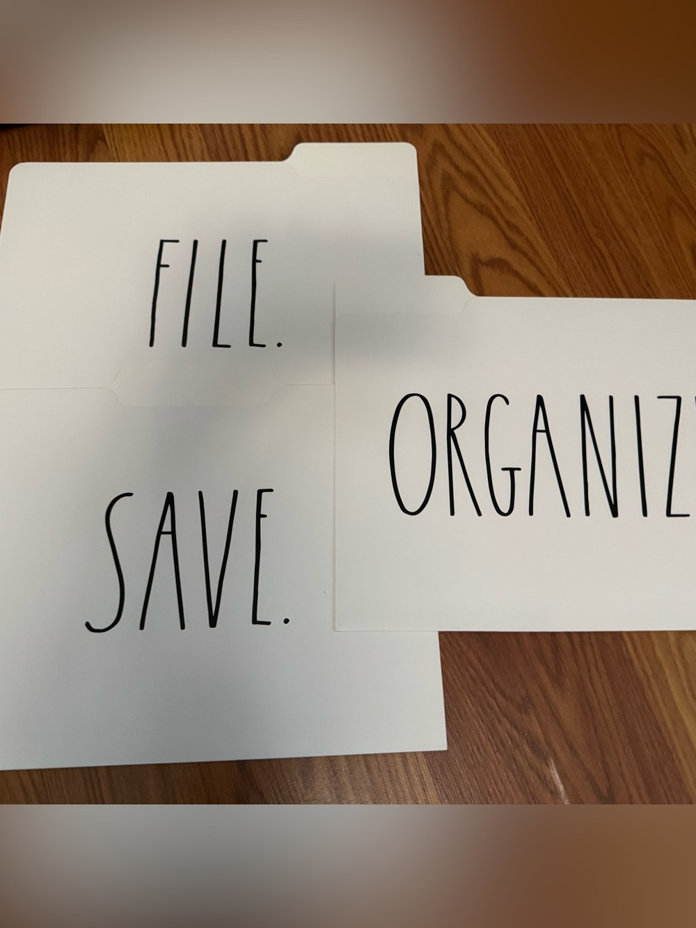 NEW White Paper File Folder Set